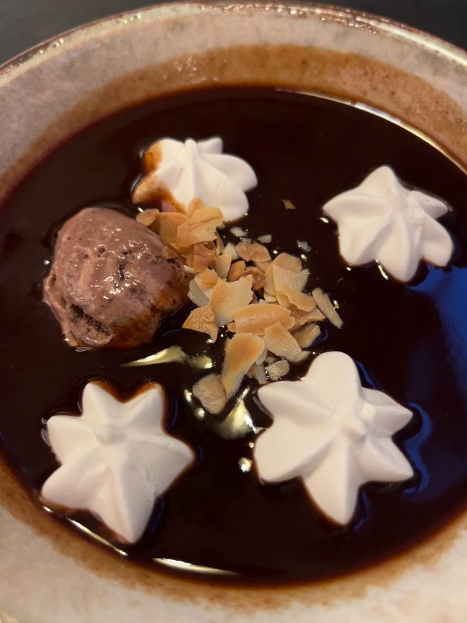 초콜릿 디저트 클로즈업