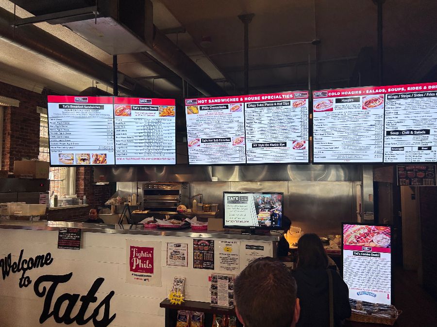 Tat's Delicatessen 메뉴판