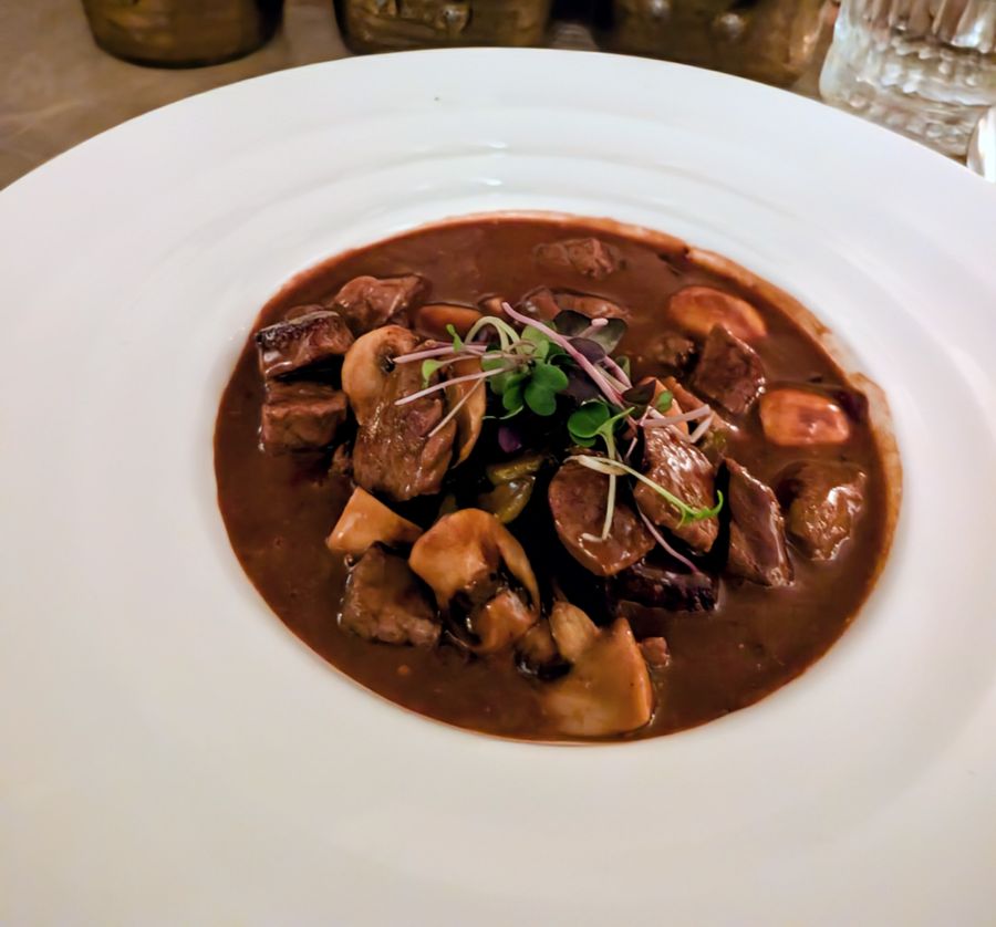 와규 스트로가노프 클로즈업 샷