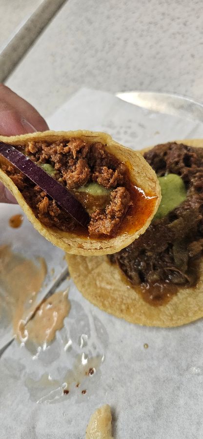 클로즈업된 타코