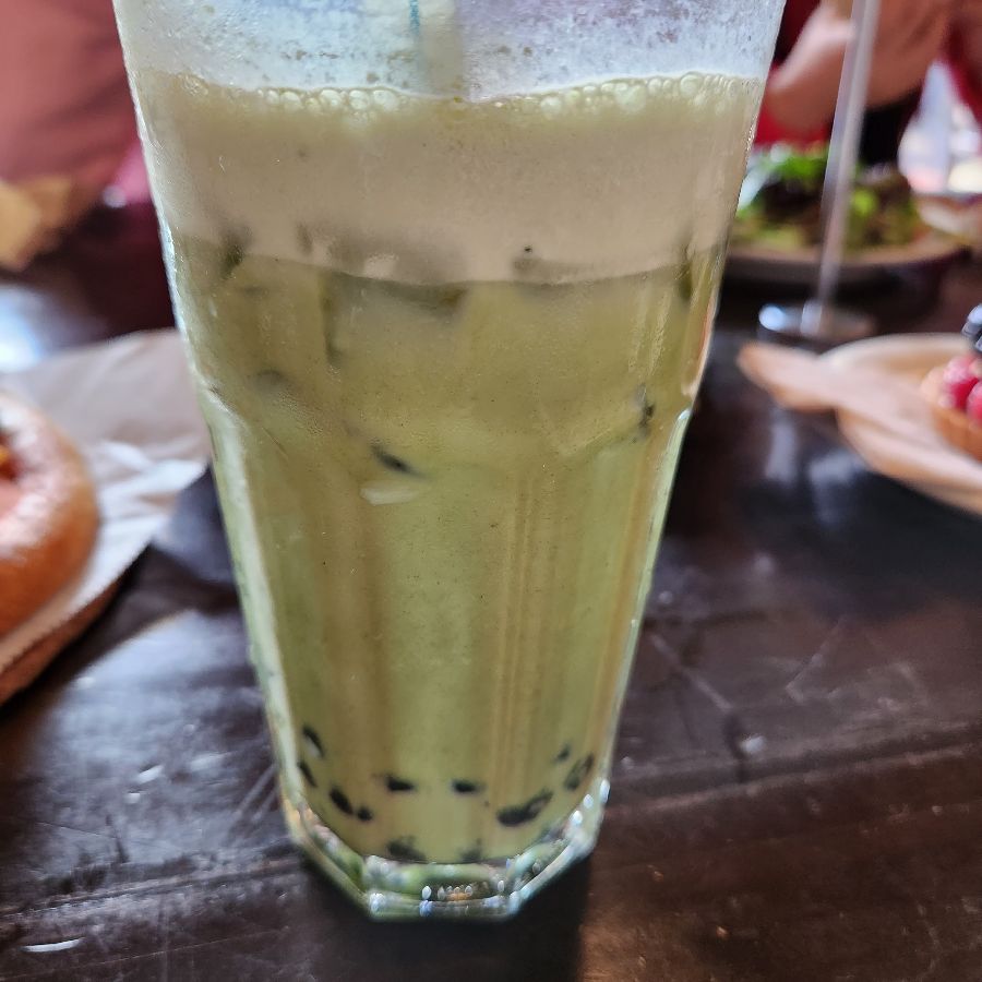 말차 보바 라떼