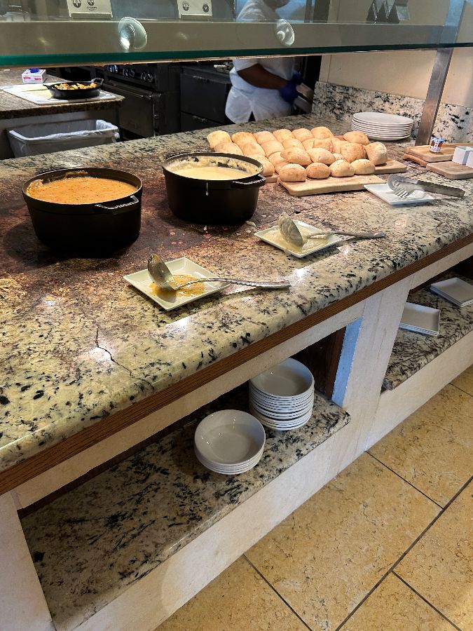 뷔페 음식 코너