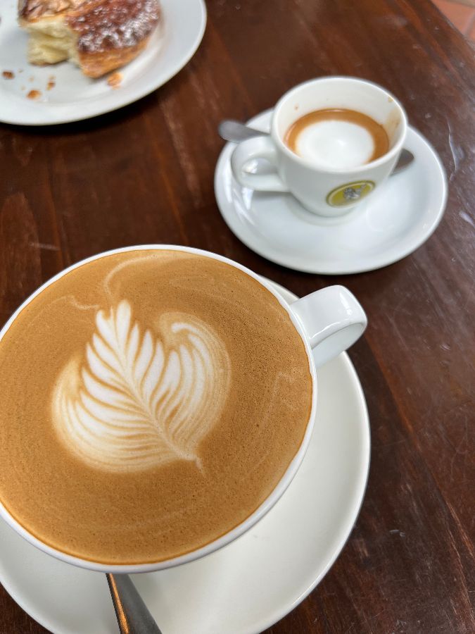 라떼 아트가 아름다운 카푸치노
