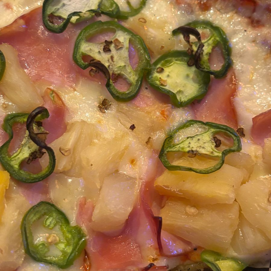 할라피뇨 피자 클로즈업