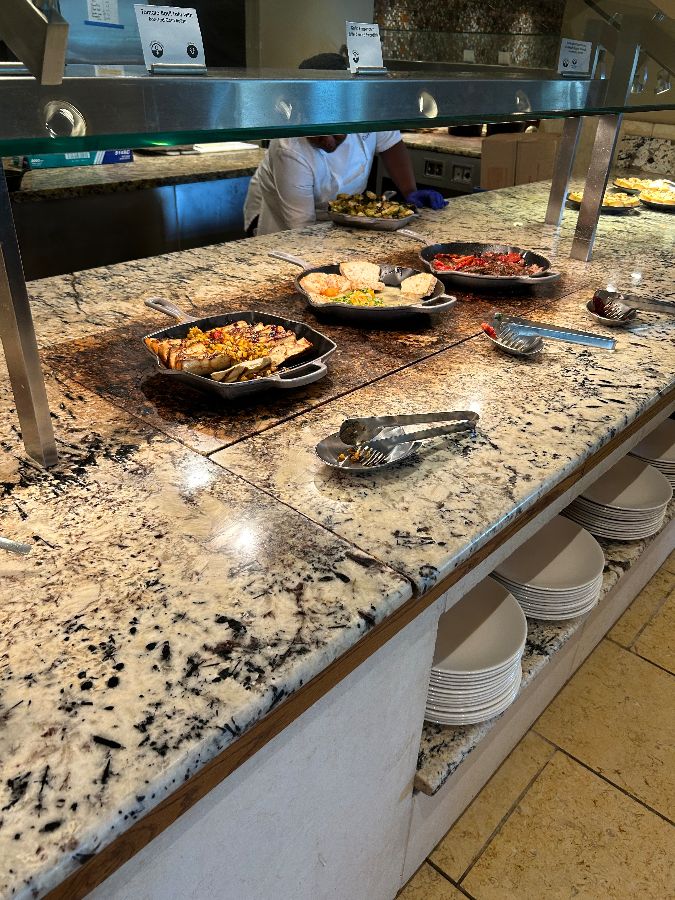 뷔페 음식 코너