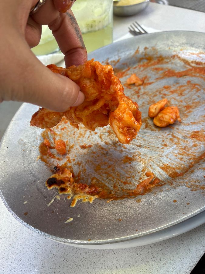 페스토 소스가 듬뿍 묻어 있는 파스타