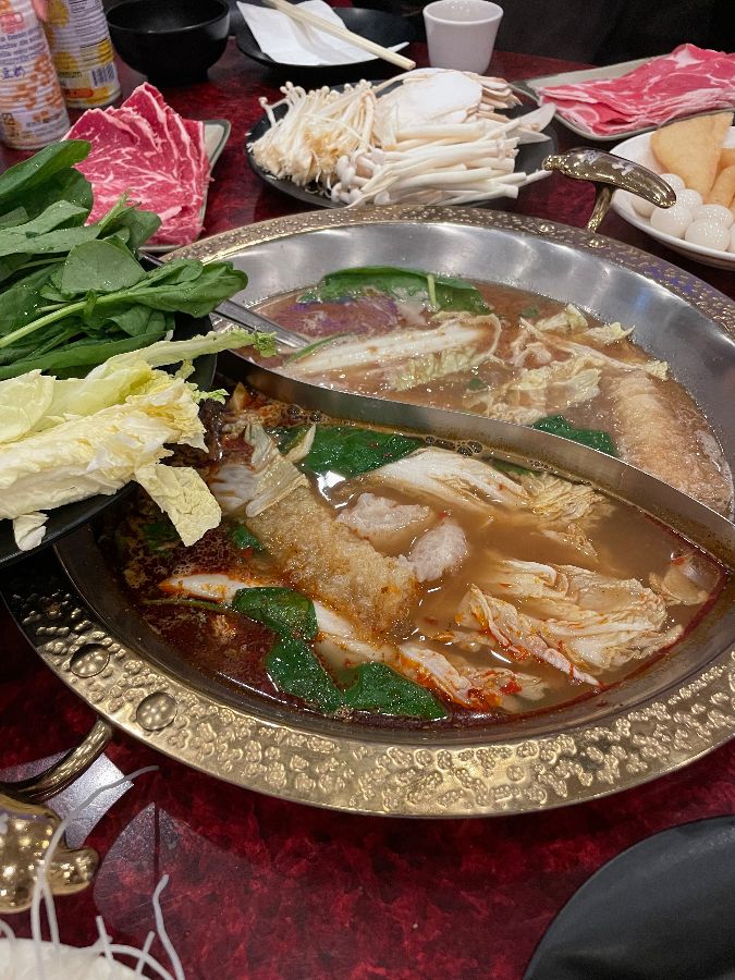 보글보글 끓고 있는 핫팟