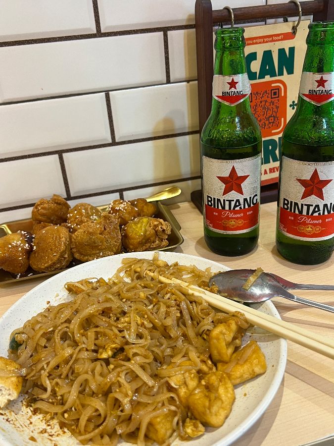 팟타이와 빈땅 맥주