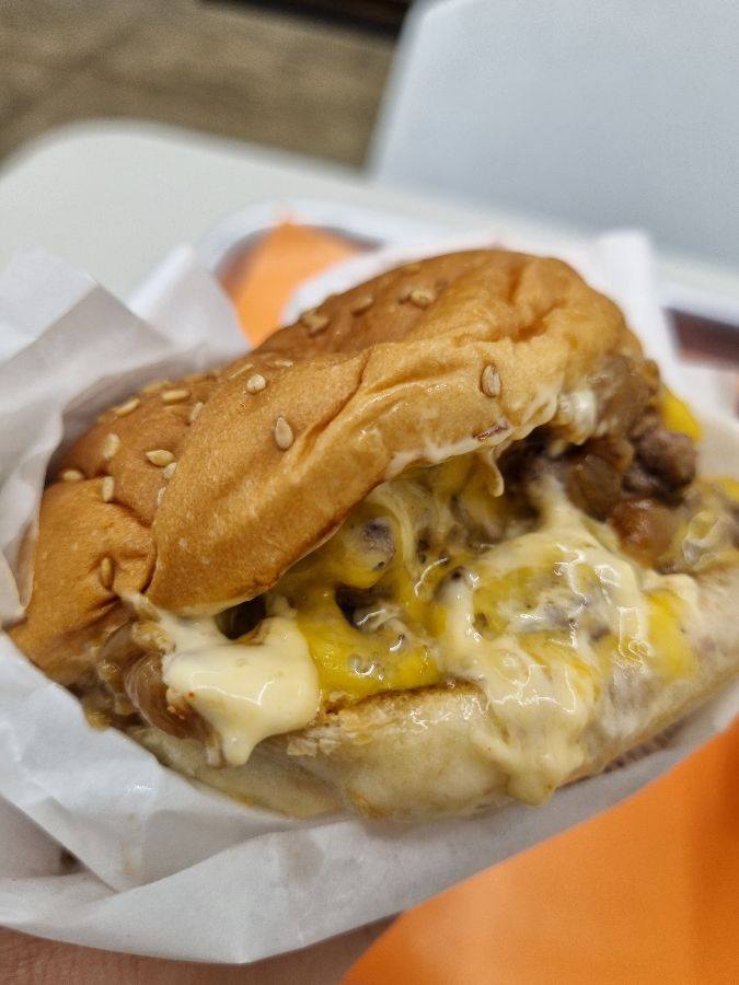 더블 치즈버거 비주얼