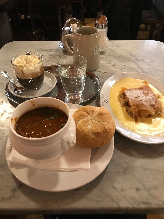 굴라쉬 수프, 아펠슈트루델, 아인슈페너