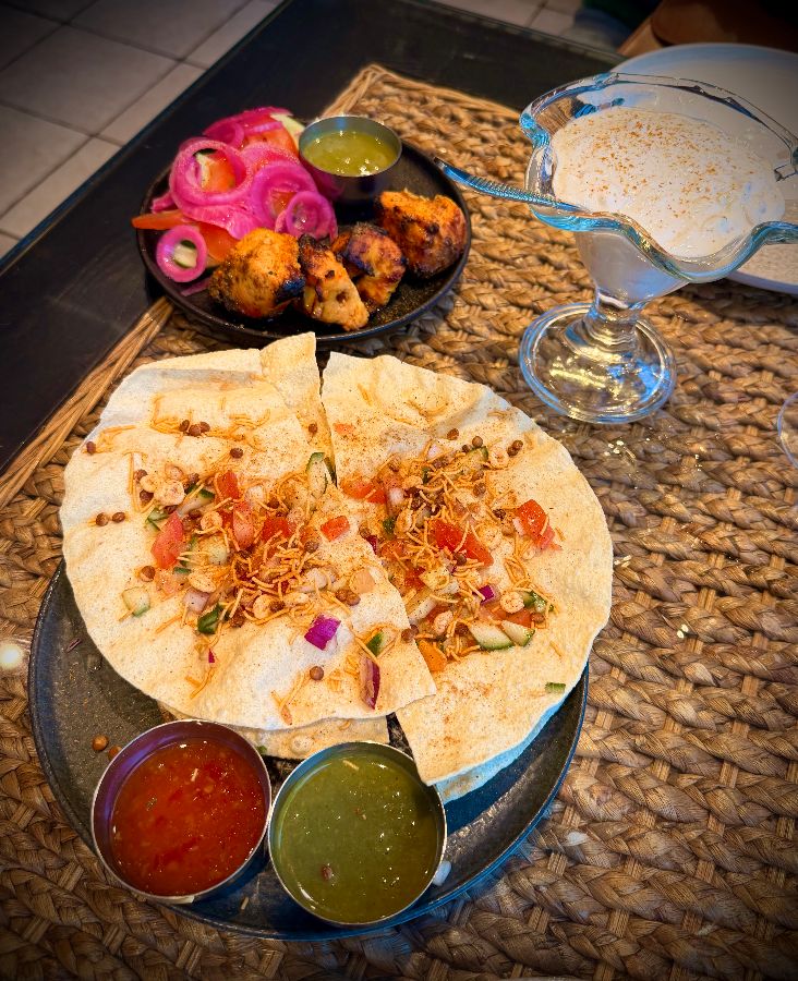 인도 음식 한 상 차림