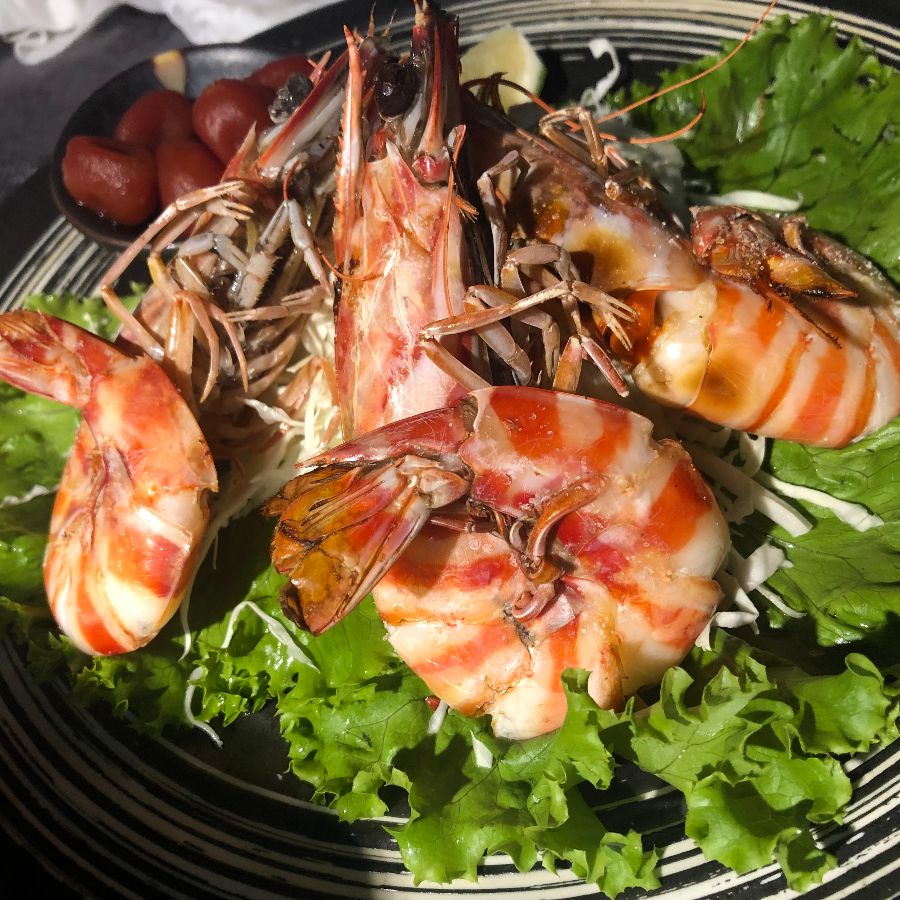 신선한 해산물 한 상차림