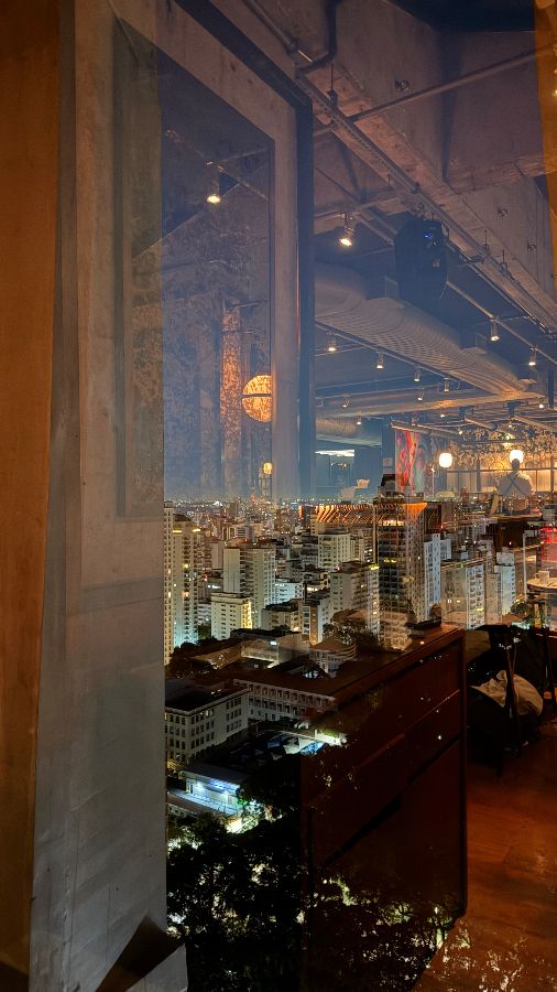 창밖으로 보이는 상파울루의 야경