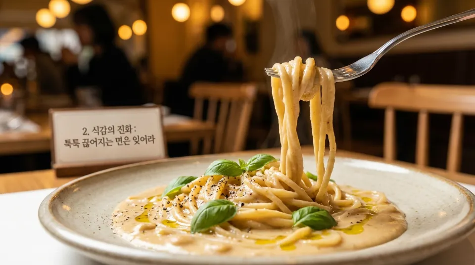 2. 식감의 진화: 툭툭 끊어지는 면은 잊어라