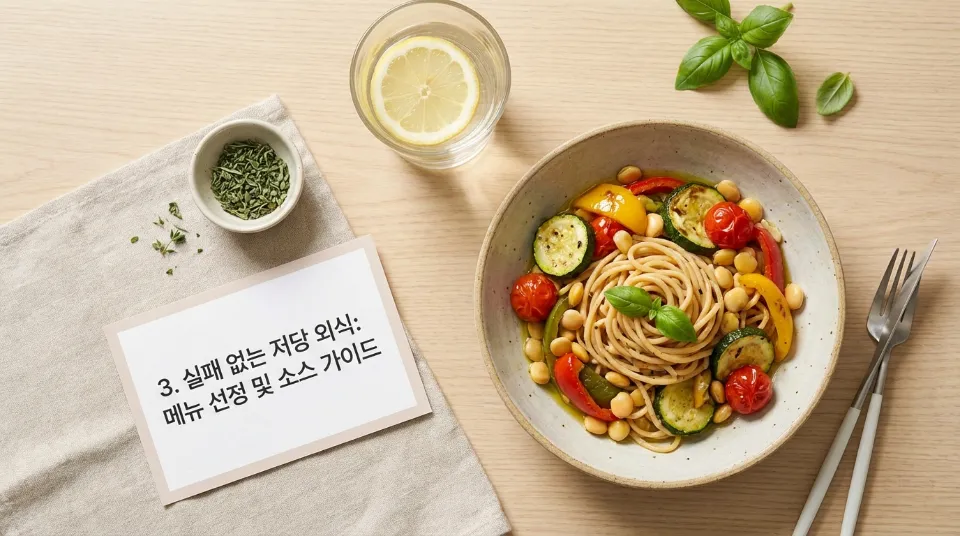 3. 실패 없는 저당 외식: 메뉴 선정 및 소스 가이드