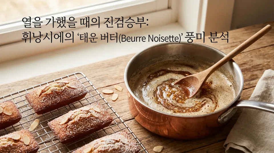 열을 가했을 때의 진검승부: 휘낭시에의 '태운 버터(Beurre Noisette)' 풍미 분석