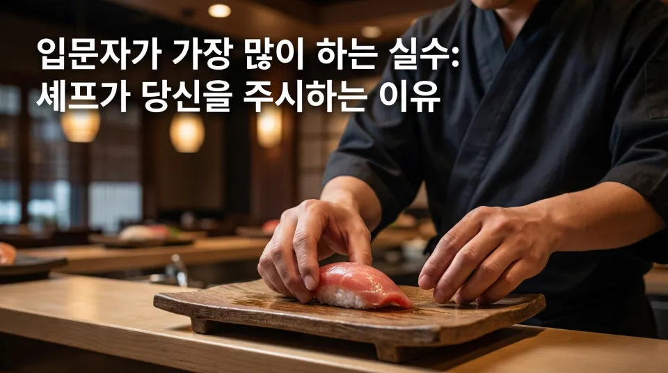 입문자가 가장 많이 하는 실수: 셰프가 당신을 주시하는 이유