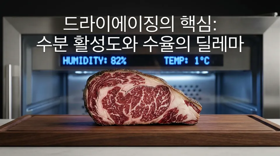 드라이에이징의 핵심: 수분 활성도와 수율의 딜레마